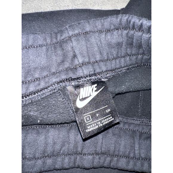 NIKE BIG SWOOSH JOGGER Sweatpants men's size small black and white large logo - Picture 7 of 8